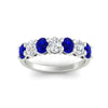 Load image into Gallery viewer, 1.50-carat-seven-stone-oval-sapphire-anniversary-band-in-white-gold-fdwb8008ovgsablangle5-1.50ct-nl-wg