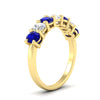 Load image into Gallery viewer, 1.50-carat-seven-stone-oval-sapphire-anniversary-band-in-yellow-gold-fdwb8008ovgsablangle2-1.50ct-nl-yg