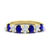 Load image into Gallery viewer, 1.50-carat-seven-stone-oval-sapphire-anniversary-band-in-yellow-gold-fdwb8008ovgsablsleep-1.50ct-nl-yg
