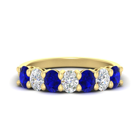 1.50-carat-seven-stone-oval-sapphire-anniversary-band-in-yellow-gold-fdwb8008ovgsablsleep-1.50ct-nl-yg