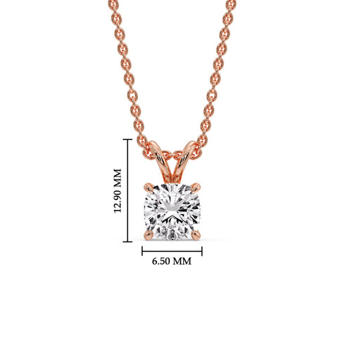 Cushion Cut Solitaire Pendant