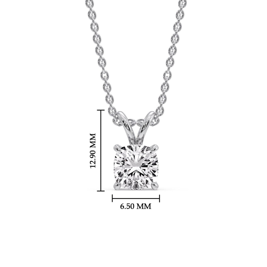 Cushion Cut Solitaire Pendant
