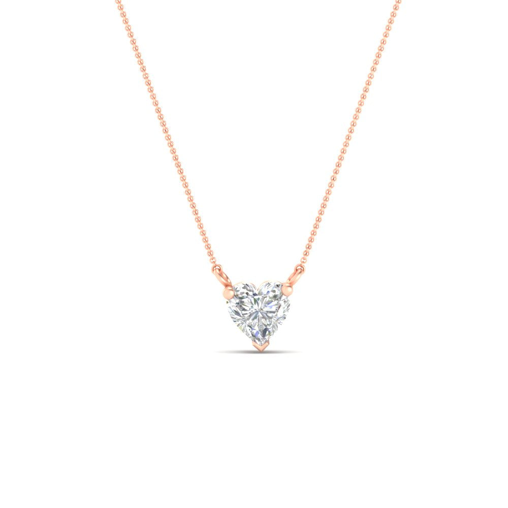 Classic Heart Solitaire Pendant