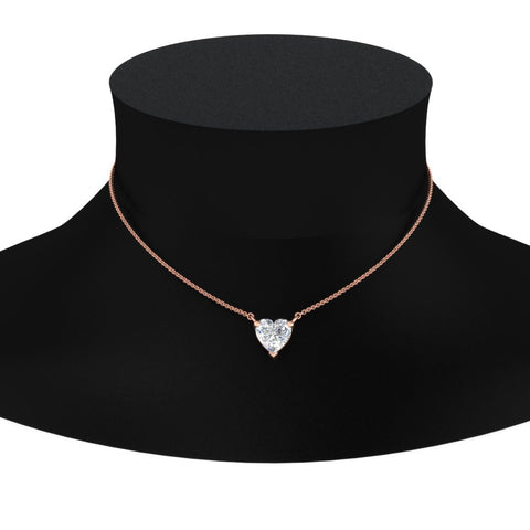 Classic Heart Solitaire Pendant