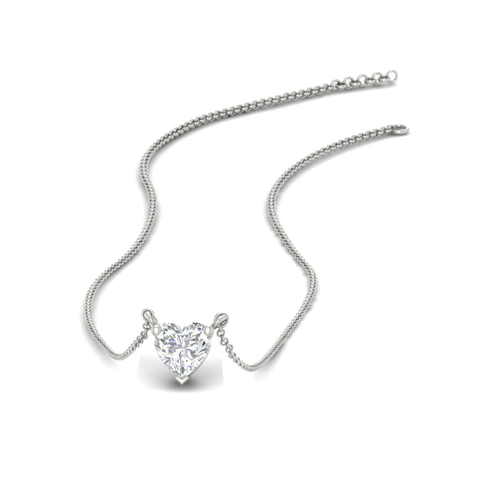 Classic Heart Solitaire Pendant