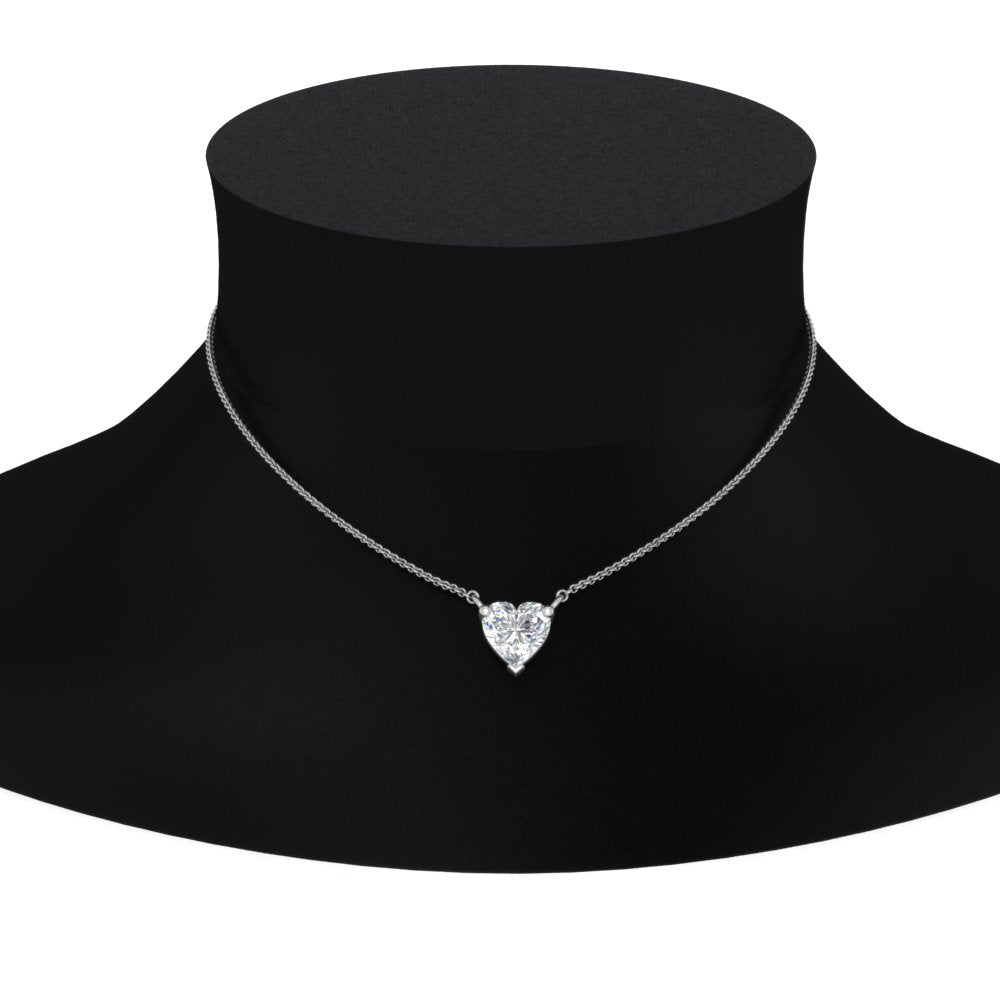 Classic Heart Solitaire Pendant