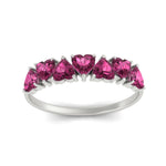 Load image into Gallery viewer, 1.50-carat-stunning-heart-shape-pink-sapphire-wedding-band-in-white-gold-FD9600HTBGSADRPIANGLE5-1.50_20CT-NL-WG
