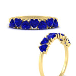 Load image into Gallery viewer, 1.50-carat-stunning-heart-shape-sapphire-wedding-band-in-yellow-gold-FD9600HTBGSABLANGLE3-1.50_20CT-NL-YG
