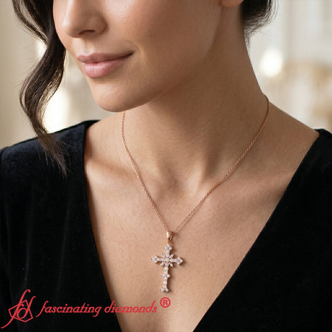 1.50-carat-womens-diamond-cross-pendant-necklace-in-rose-gold-FDPD10867