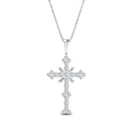 Load image into Gallery viewer, 1.50-carat-womens-diamond-cross-pendant-necklace-in-white-gold-FDPD10867ANGLE1-NL-WG
