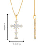Load image into Gallery viewer, 1.50-carat-womens-diamond-cross-pendant-necklace-in-yellow-gold-FDPD10867ANGLE2-NL-YG_20HW
