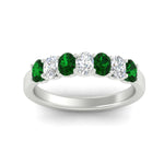Load image into Gallery viewer, 1.50-ct-oval-7-stone-emerald-classic-wedding-ring-in-white-gold-fd10255ovgemgrangle5-1.50ct-nl-wg.jpg?v=1770804184