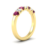 Load image into Gallery viewer, 1.50-ct-oval-7-stone-pink-sapphire-classic-wedding-ring-in-yellow-gold-fd10255ovgsadrpiangle2-1.50ct-nl-yg.jpg?v=1770804184