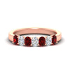 Load image into Gallery viewer, 1.50-ct-oval-7-stone-ruby-classic-wedding-ring-in-rose-gold-fd10255ovgrudrsleep-1.50ct-nl-rg.jpg?v=1770804184