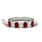 Load image into Gallery viewer, 1.50-ct-oval-7-stone-ruby-classic-wedding-ring-in-white-gold-fd10255ovgrudrsleep-1.50ct-nl-wg-hw.jpg?v=1770804184
