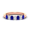 Load image into Gallery viewer, 1.50-ct-oval-7-stone-sapphire-classic-wedding-ring-in-rose-gold-fd10255ovgsablsleep-1.50ct-nl-rg.jpg?v=1770804184