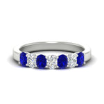 Load image into Gallery viewer, 1.50-ct-oval-7-stone-sapphire-classic-wedding-ring-in-white-gold-fd10255ovgsablsleep-1.50ct-nl-wg.jpg?v=1770804184