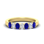 Load image into Gallery viewer, 1.50-ct-oval-7-stone-sapphire-classic-wedding-ring-in-yellow-gold-fd10255ovgsablsleep-1.50ct-nl-yg.jpg?v=1770804184