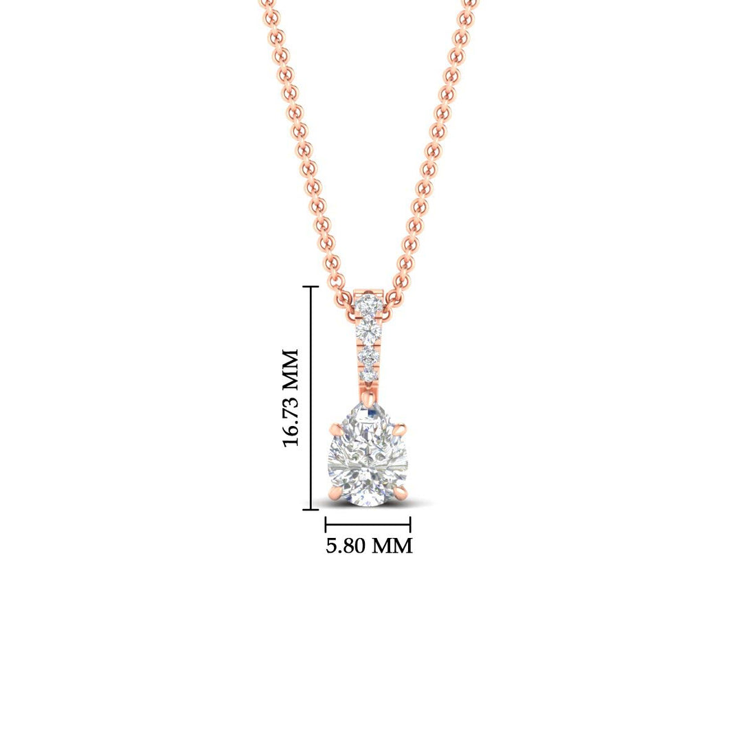 Pear Shaped Pavé Diamond Bail Pendant