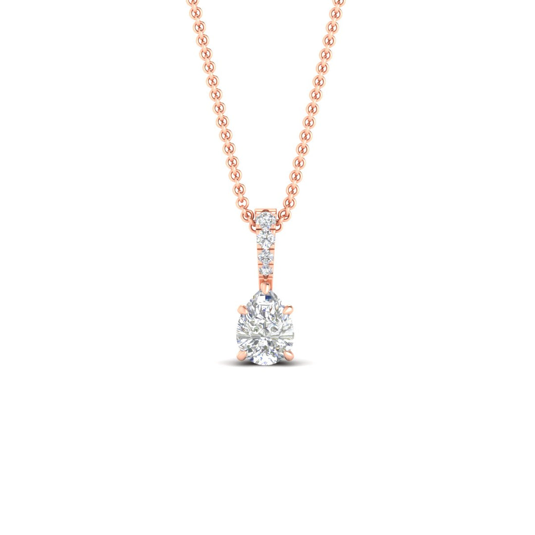 Pear Shaped Pavé Diamond Bail Pendant