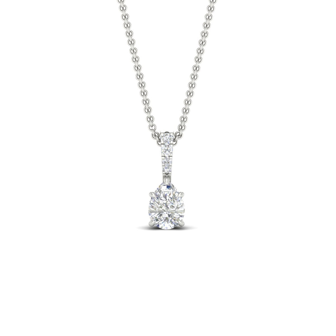 Pear Shaped Pavé Diamond Bail Pendant