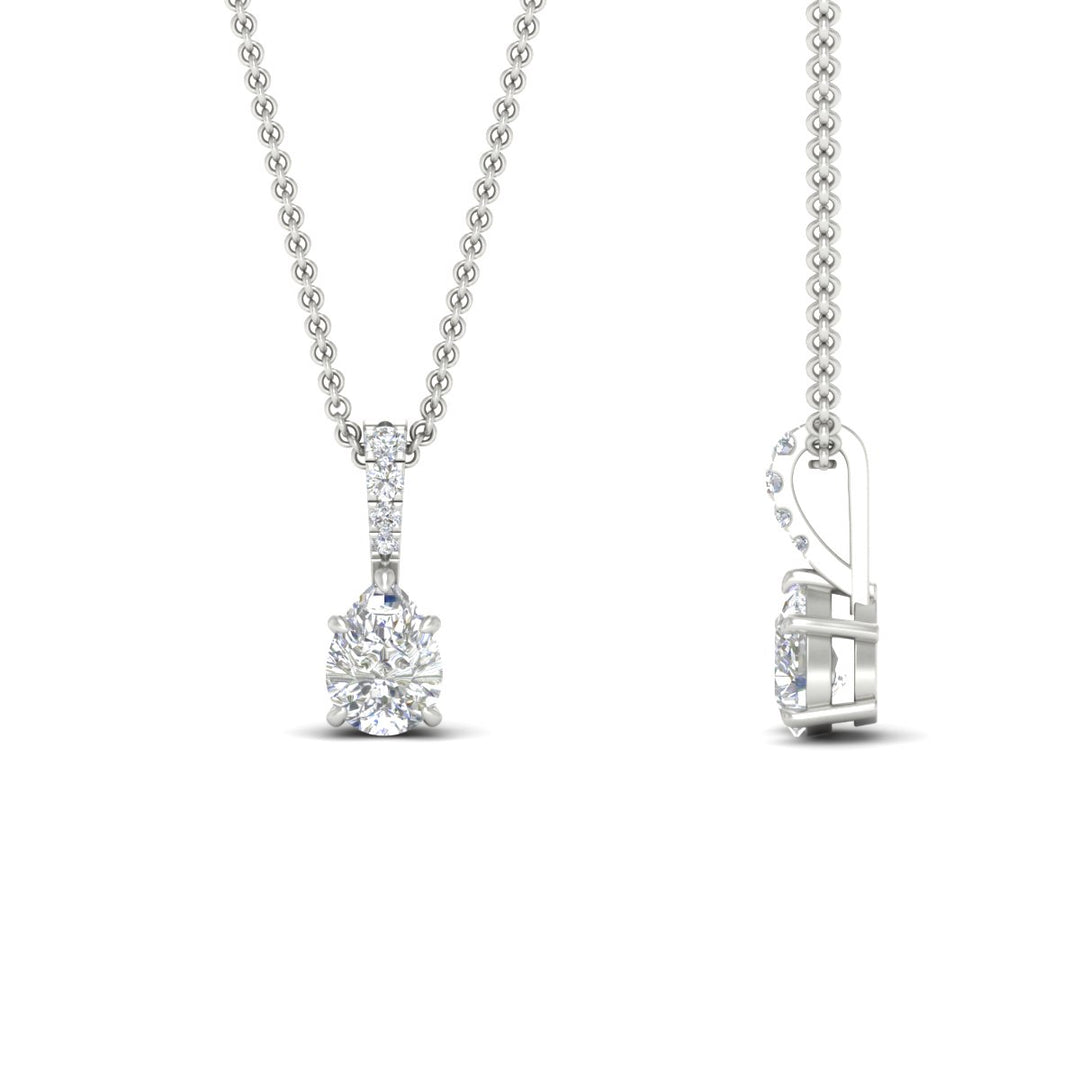 Pear Shaped Pavé Diamond Bail Pendant