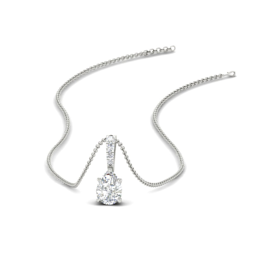 Pear Shaped Pavé Diamond Bail Pendant