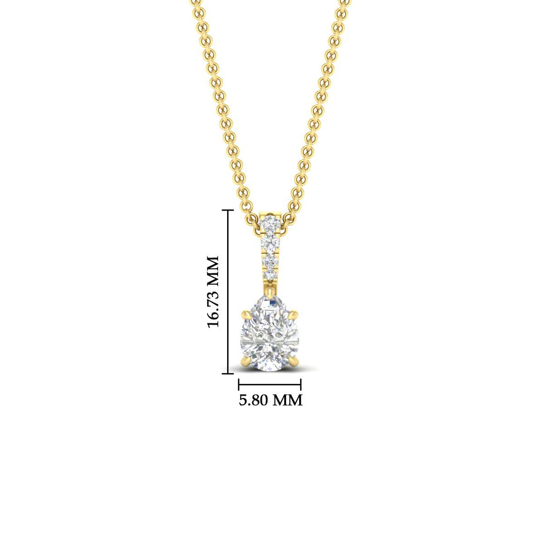 Pear Shaped Pavé Diamond Bail Pendant