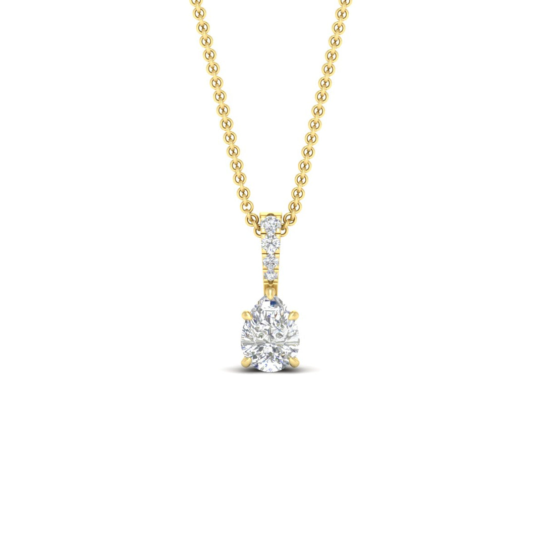 Pear Shaped Pavé Diamond Bail Pendant