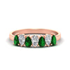 Load image into Gallery viewer, 1.50-ct-teardrop-seven-emerald-wedding-band-for-women-in-rose-gold-fdwb8008pegemgrsleep-1.50ct-nl-rg.jpg