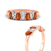 Load image into Gallery viewer, 1.50-ct-teardrop-seven-orange-sapphire-wedding-band-for-women-in-rose-gold-fdwb8008pegsaorangle3-1.50ct-nl-rg.jpg