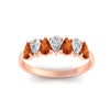 Load image into Gallery viewer, 1.50-ct-teardrop-seven-orange-sapphire-wedding-band-for-women-in-rose-gold-fdwb8008pegsaorangle5-1.50ct-nl-rg.jpg
