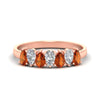 Load image into Gallery viewer, 1.50-ct-teardrop-seven-orange-sapphire-wedding-band-for-women-in-rose-gold-fdwb8008pegsaorsleep-1.50ct-nl-rg.jpg