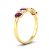 Load image into Gallery viewer, 1.50-ct-teardrop-seven-pink-sapphire-wedding-band-for-women-in-yellow-gold-fdwb8008pegsadrpiangle2-1.50ct-nl-yg.jpg