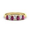 Load image into Gallery viewer, 1.50-ct-teardrop-seven-pink-sapphire-wedding-band-for-women-in-yellow-gold-fdwb8008pegsadrpisleep-1.50ct-nl-yg.jpg