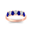 Load image into Gallery viewer, 1.50-ct-teardrop-seven-sapphire-wedding-band-for-women-in-rose-gold-fdwb8008pegsablangle5-1.50ct-nl-rg.jpg