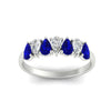 Load image into Gallery viewer, 1.50-ct-teardrop-seven-sapphire-wedding-band-for-women-in-white-gold-fdwb8008pegsablangle5-1.50ct-nl-wg.jpg