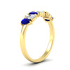 Load image into Gallery viewer, 1.50-ct-teardrop-seven-sapphire-wedding-band-for-women-in-yellow-gold-fdwb8008pegsablangle2-1.50ct-nl-yg.jpg