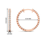 Load image into Gallery viewer, U Prong Diamond Hoop Earring
