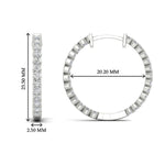 Load image into Gallery viewer, U Prong Diamond Hoop Earring
