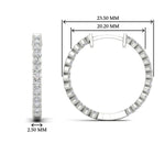 Load image into Gallery viewer, U Prong Diamond Hoop Earring
