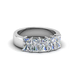 Load image into Gallery viewer, 1.50-ct.-diamond-radiant-wedding-band-5-stone-in-platinum-FD8008RABHAND-1.5CT-NL-WG.jpg