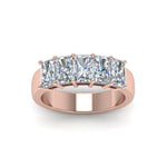 Load image into Gallery viewer, 1.50-ct.-diamond-radiant-wedding-band-5-stone-in-rose-gold-FD8008RABHAND-1.5CT-NL-RG.jpg

