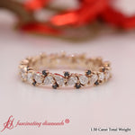 Load image into Gallery viewer, 1.50-ct.-pear-eternity-band-with-black-diamond-in-yellow-gold-FDEWB9203GBLACK-NL-YG.jpg

