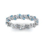 Load image into Gallery viewer, 1.50-ct.-pear-eternity-diamond-band-with-blue-topaz-in-white-gold-FDEWB9203GICBLTO-NL-WG.jpg
