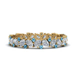 Load image into Gallery viewer, 1.50-ct.-pear-eternity-diamond-band-with-blue-topaz-in-yellow-gold-FDEWB9203GICBLTO-NL-YG.jpg
