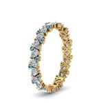 Load image into Gallery viewer, 1.50-ct.-pear-eternity-diamond-band-with-blue-topaz-in-yellow-gold-FDEWB9203GICBLTO-NL-YG.jpg
