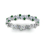 Load image into Gallery viewer, 1.50-ct.-pear-eternity-diamond-band-with-emerald-in-white-gold-FDEWB9203GEMGR-NL-WG.jpg
