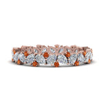 Load image into Gallery viewer, 1.50-ct.-pear-eternity-diamond-band-with-orange-sapphire-in-rose-gold-FDEWB9203GSAOR-NL-RG.jpg

