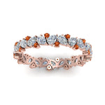 Load image into Gallery viewer, 1.50-ct.-pear-eternity-diamond-band-with-orange-sapphire-in-rose-gold-FDEWB9203GSAOR-NL-RG.jpg

